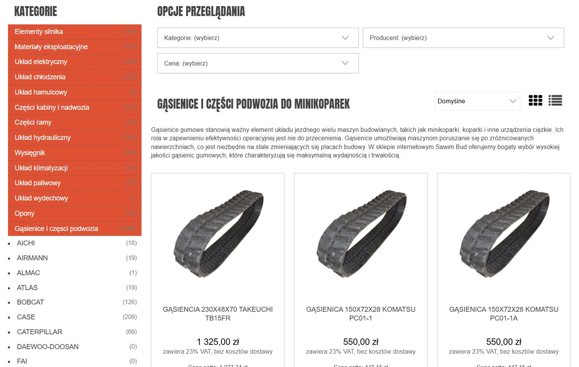 Gąsienice gumowe w maszynach budowlanych - wpływ na stabilność pracy i ochronę podłoża