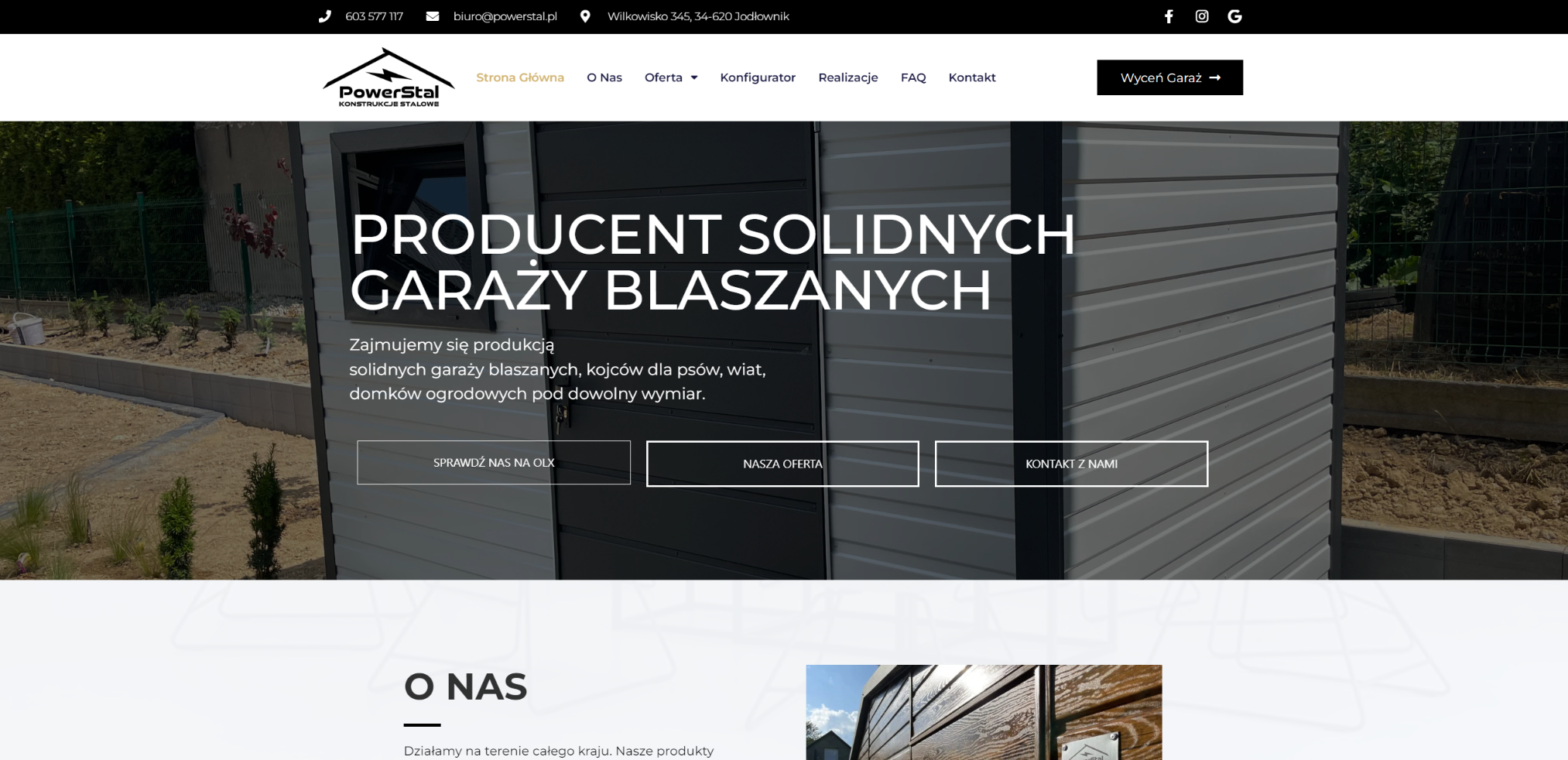 Współpraca z producentem garaży blaszanych przy projektach dla firm i rolników