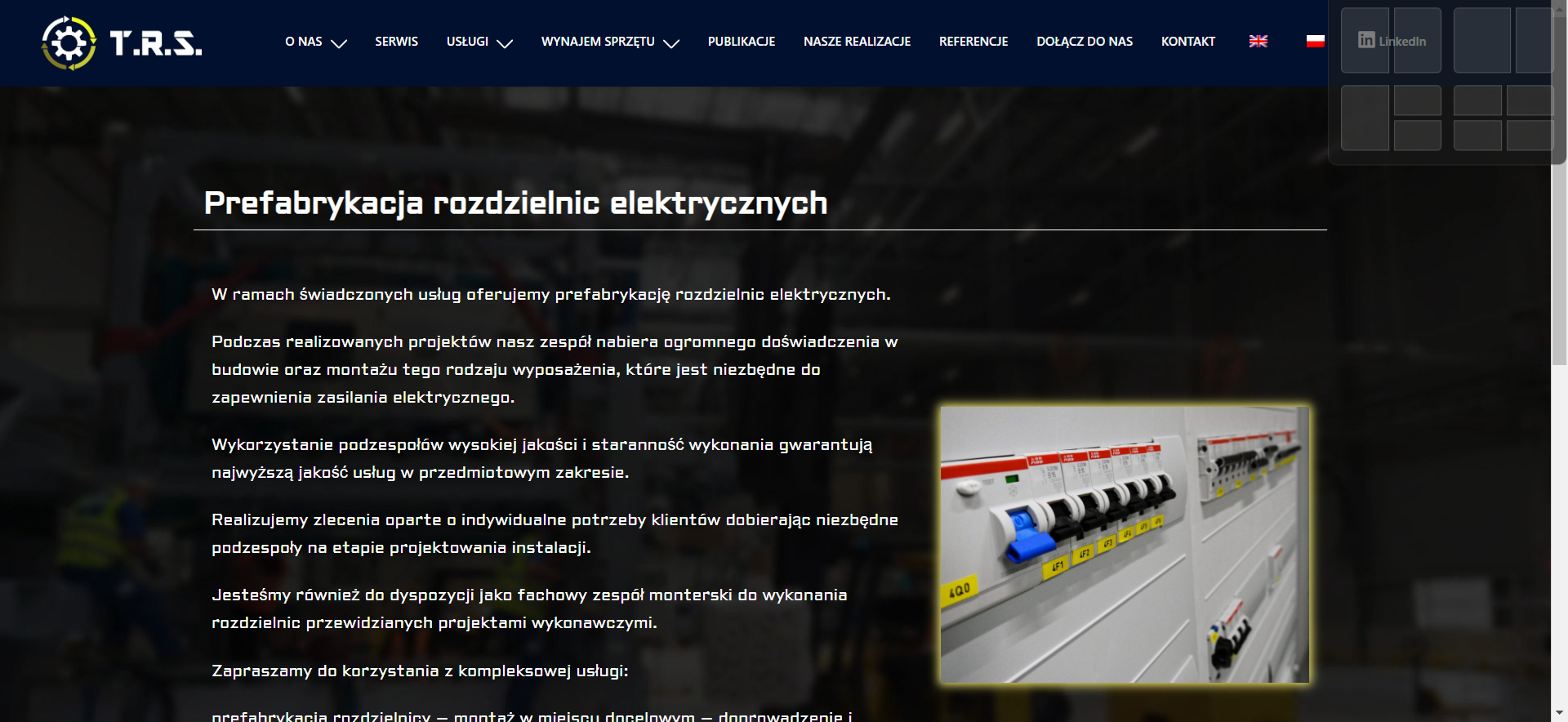 Prefabrykacja rozdzielnic elektrycznych jako sposób na skrócenie czasu realizacji inwestycji przemysłowych